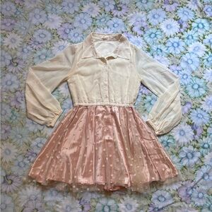Liz lisa collared polkadot layered tulle mini dress - y2k / 2000’s -